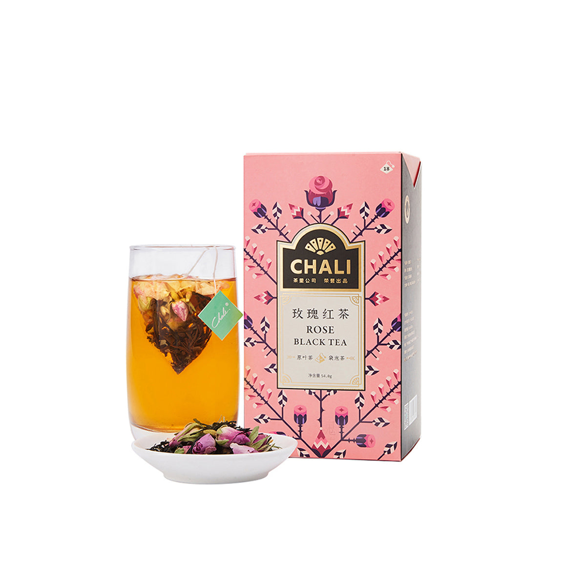 Rose Black Tea 54g (18 Tea Bags)-0